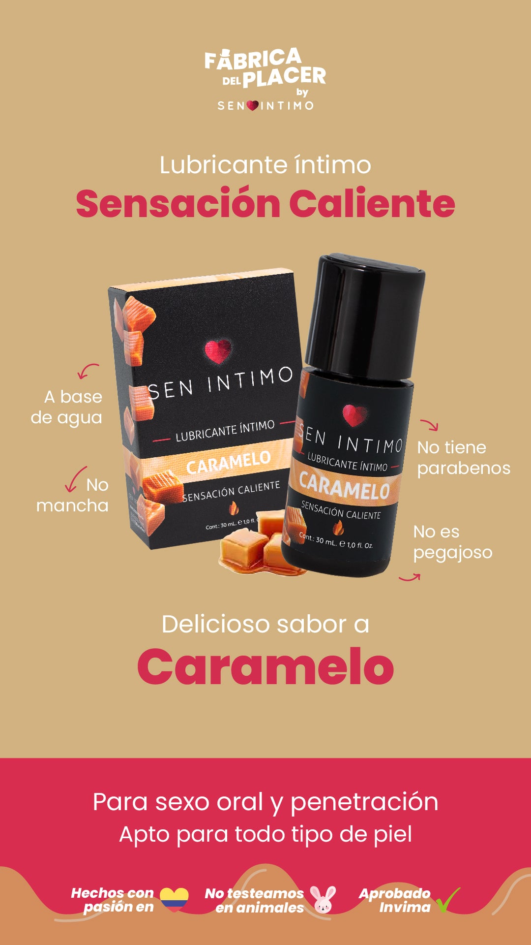 Lubricante Íntimo Caramelo