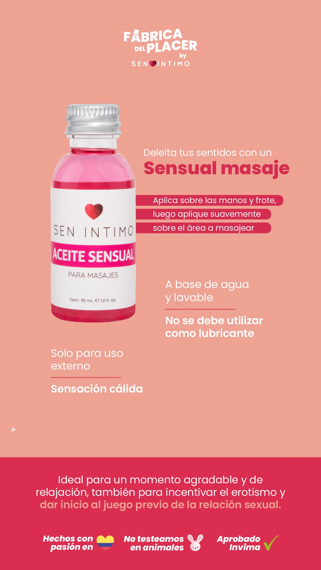 Aceite Sensual Para Masajes - Luna Llena by jp Colombia 1