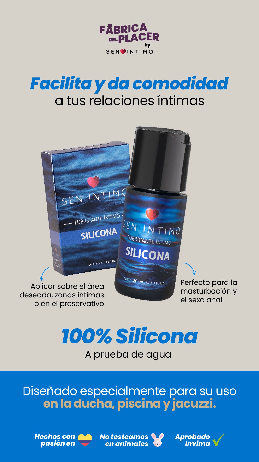 Lubricante intimo silicona - Luna Llena by jp Colombia 1