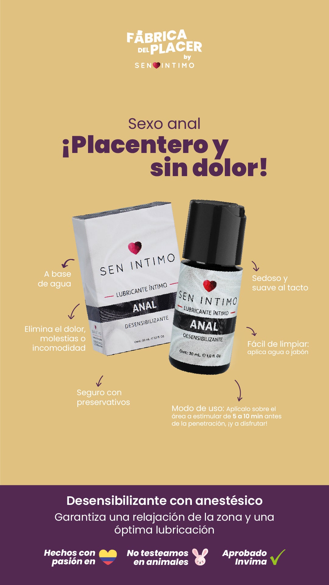 Lubricante íntimo anal - Luna Llena by JP Colombia 1