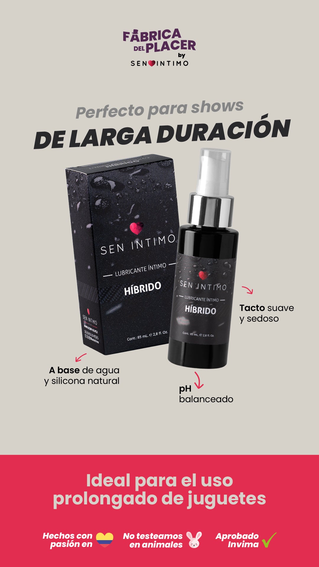 Lubricante íntimo híbrido - Luna Llena by jp Colombia 1