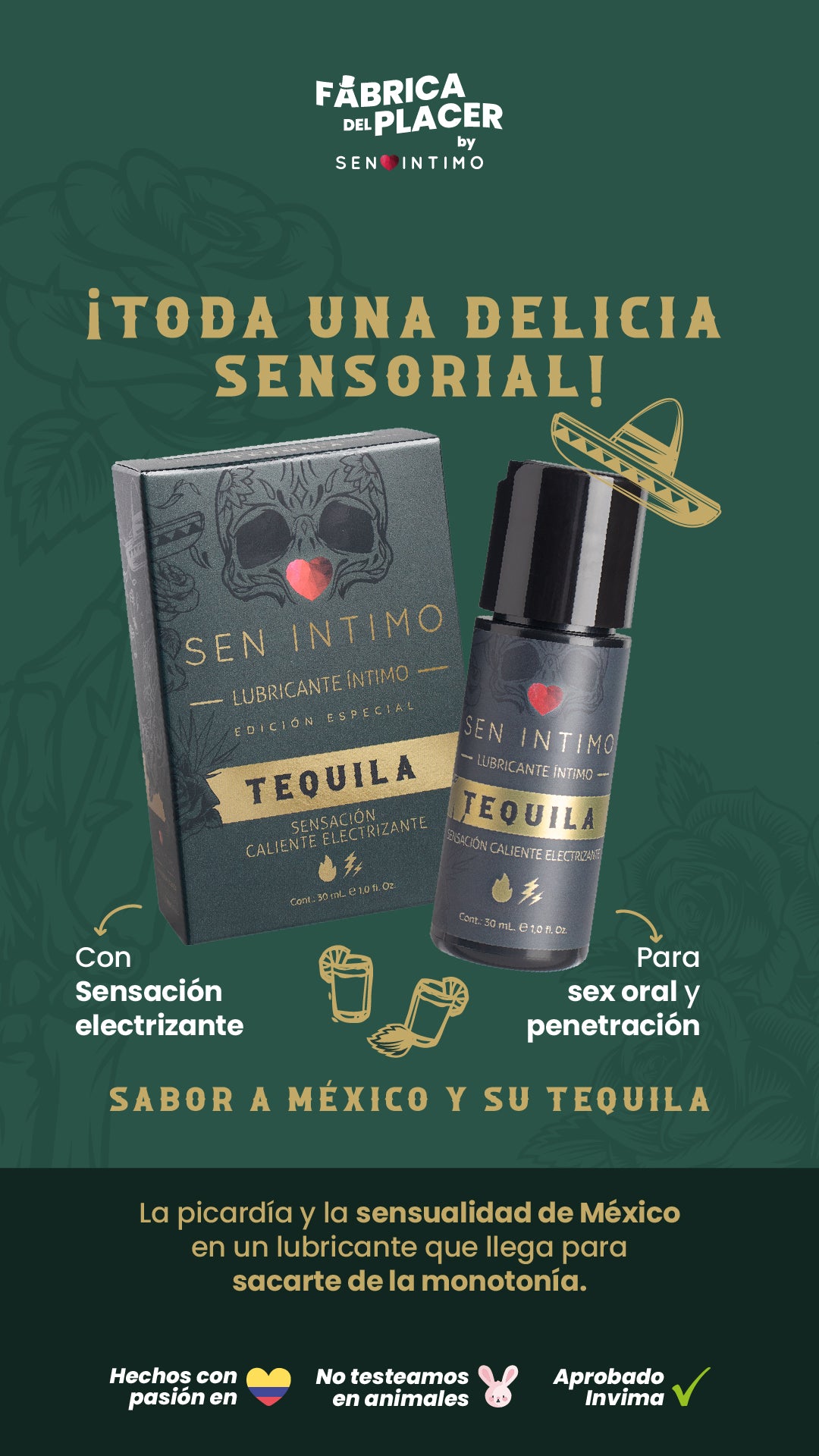 Lubricante íntimo Tequila - Luna Llena by JP Colombia 1