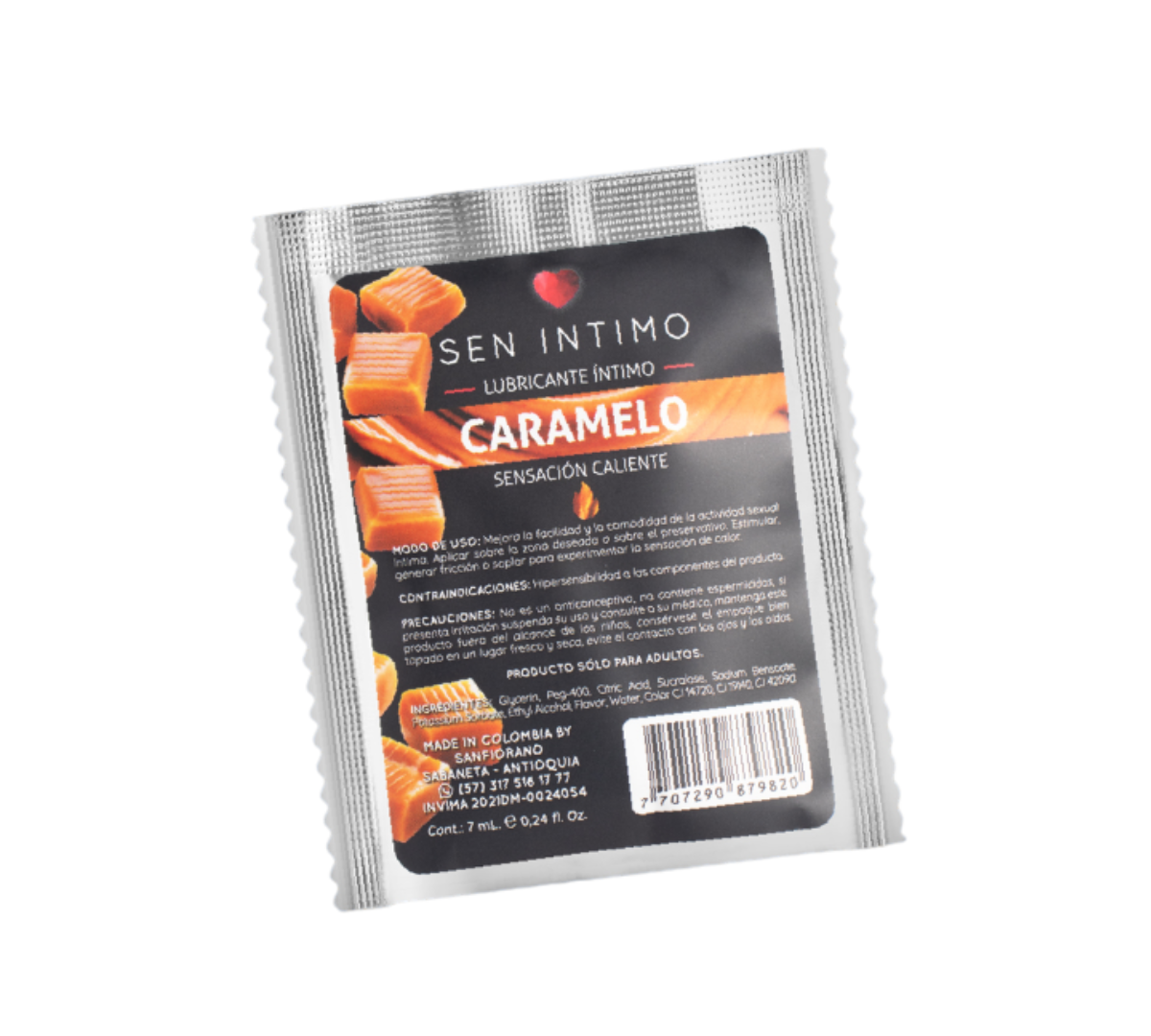 Lubricante íntimo Sachet Caramelo - Luna Llena by jp Colombia