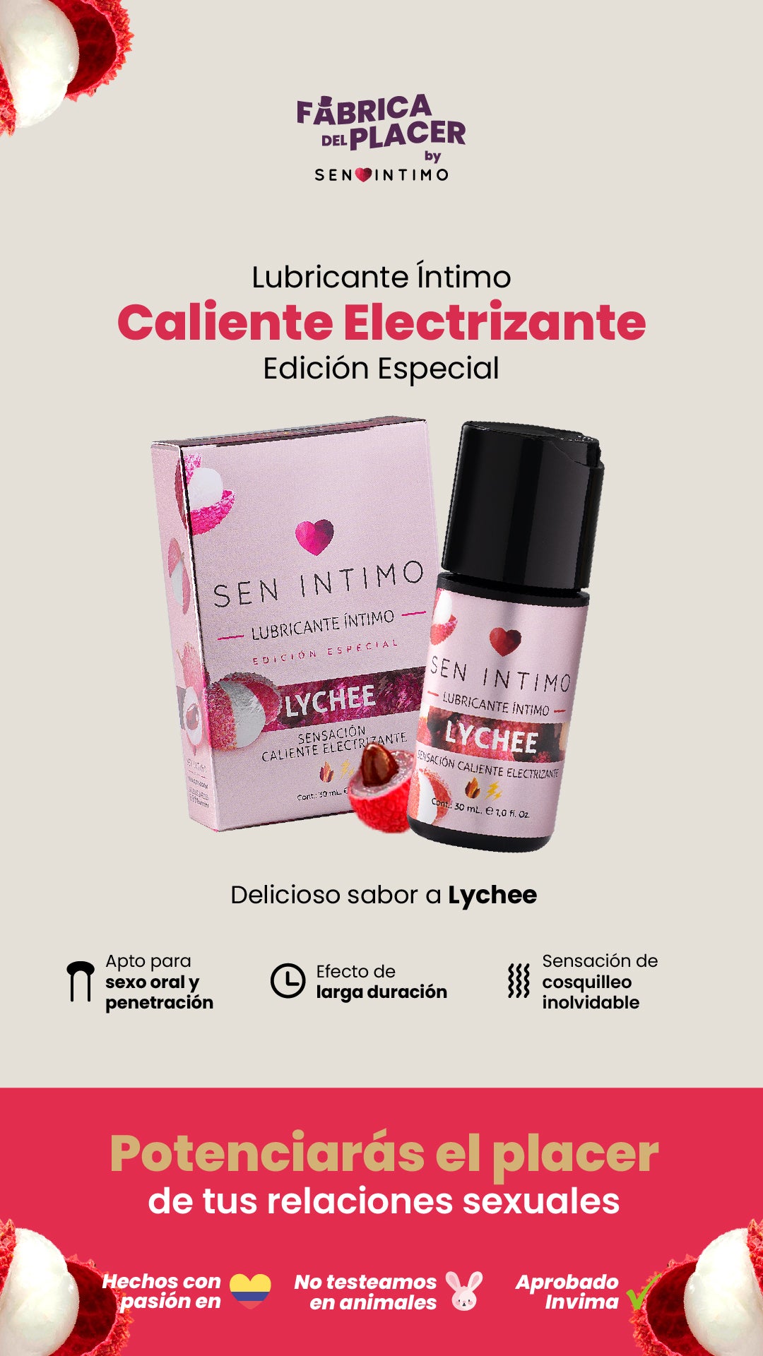 Lubricante íntimo Lychee Edición Especial - Luna Llena by jp Colombia 1