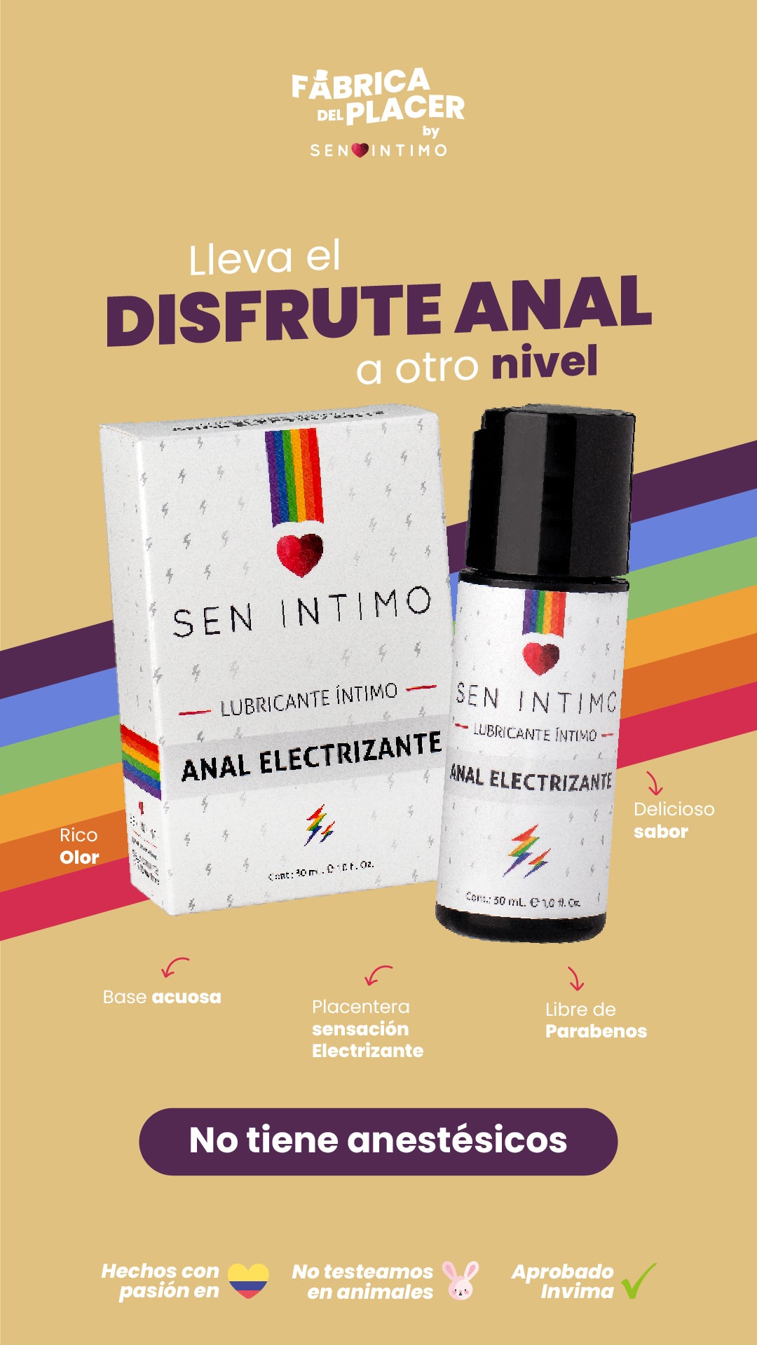 Lubricante Íntimo Anal Electrizante - Luna Llena by jp Colombia 1