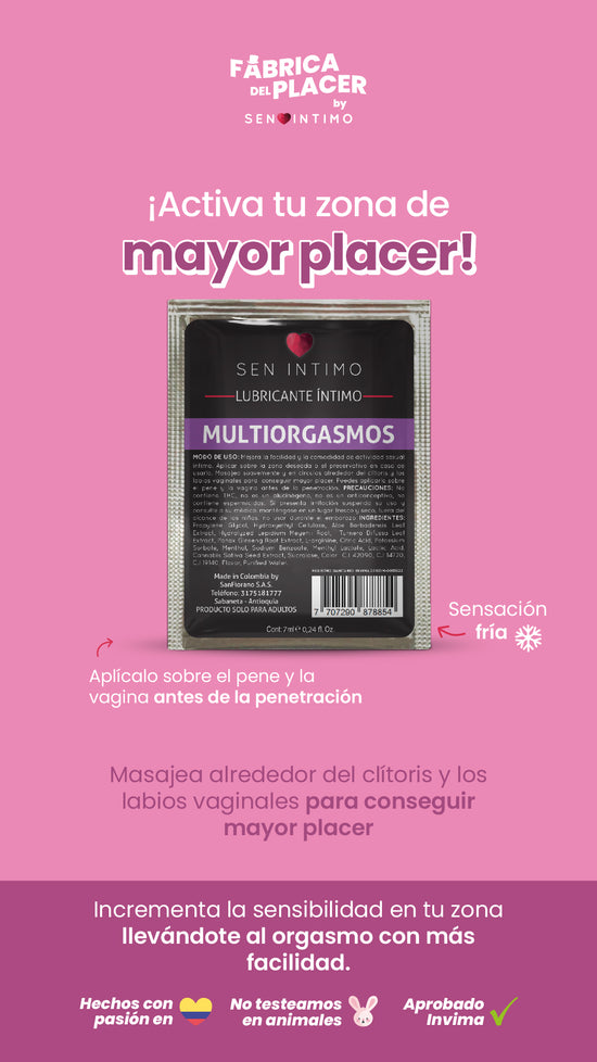 Lubricante íntimo Sachet Multiorgasmos - Luna Llena by jp Colombia 1