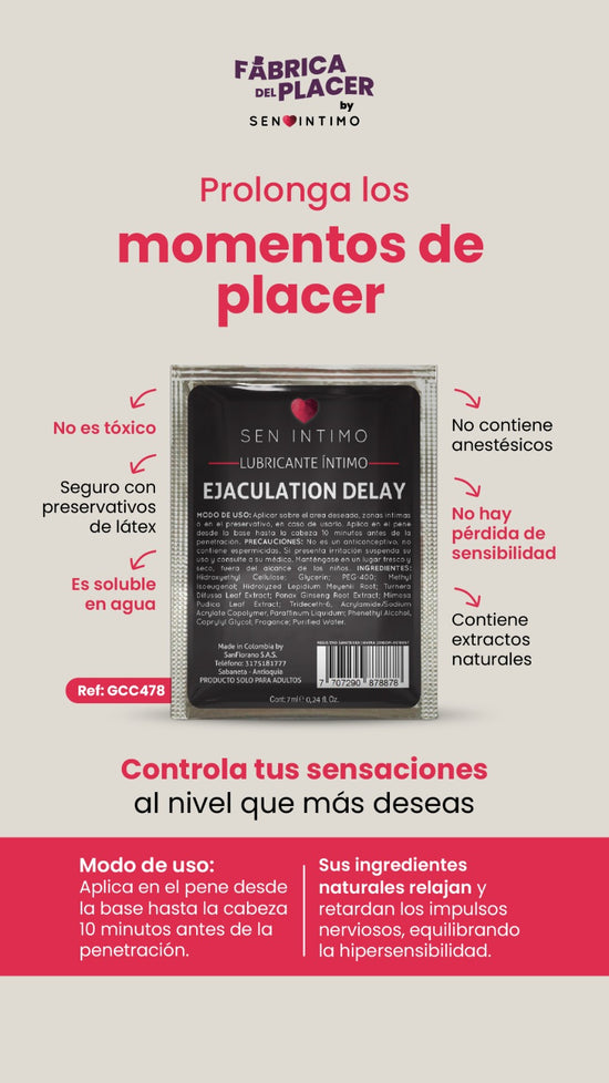 Retardante Íntimo Ejaculation Delay Sachet x 7 ml by Sen Íntimo