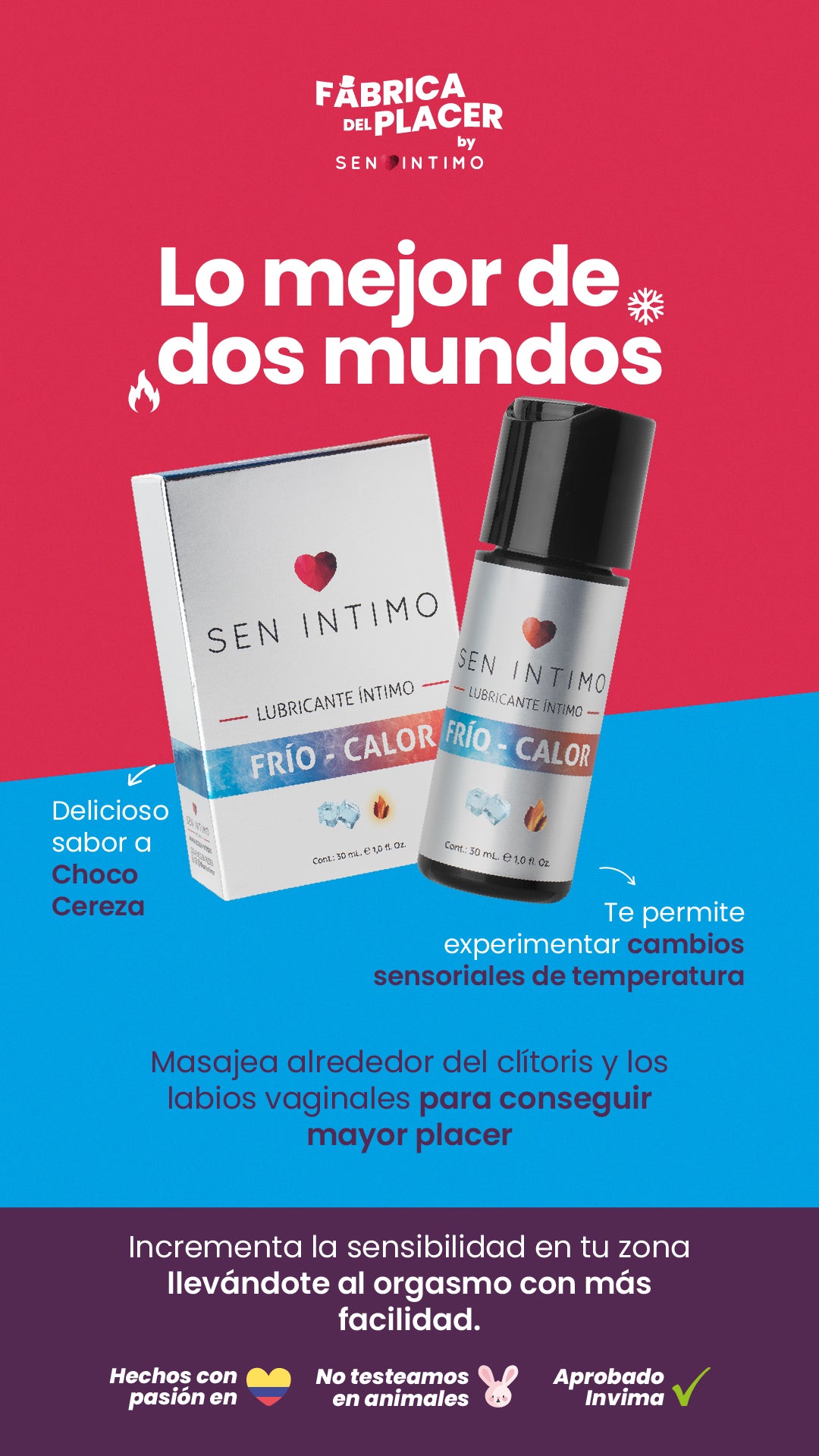 Lubricante íntimo Frío - Calor