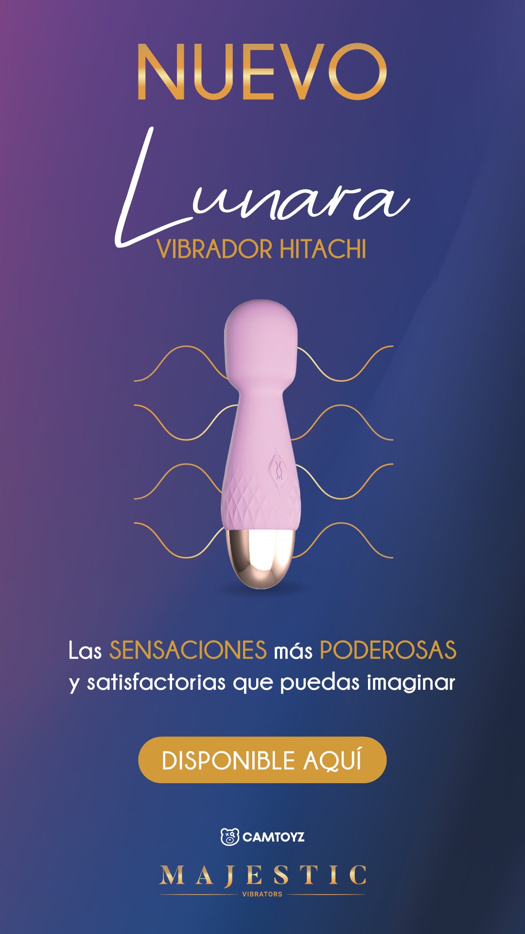 Vibrador Hitachi Lunara Lila Camtoyz